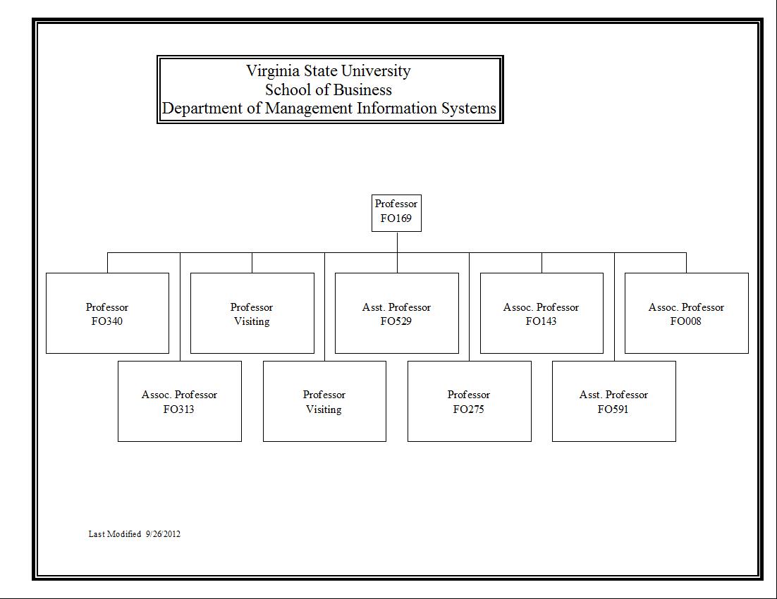 Management Information System Organizational Chart