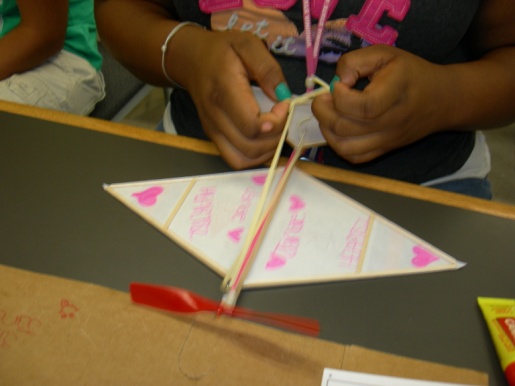 students building balsa flyer 2