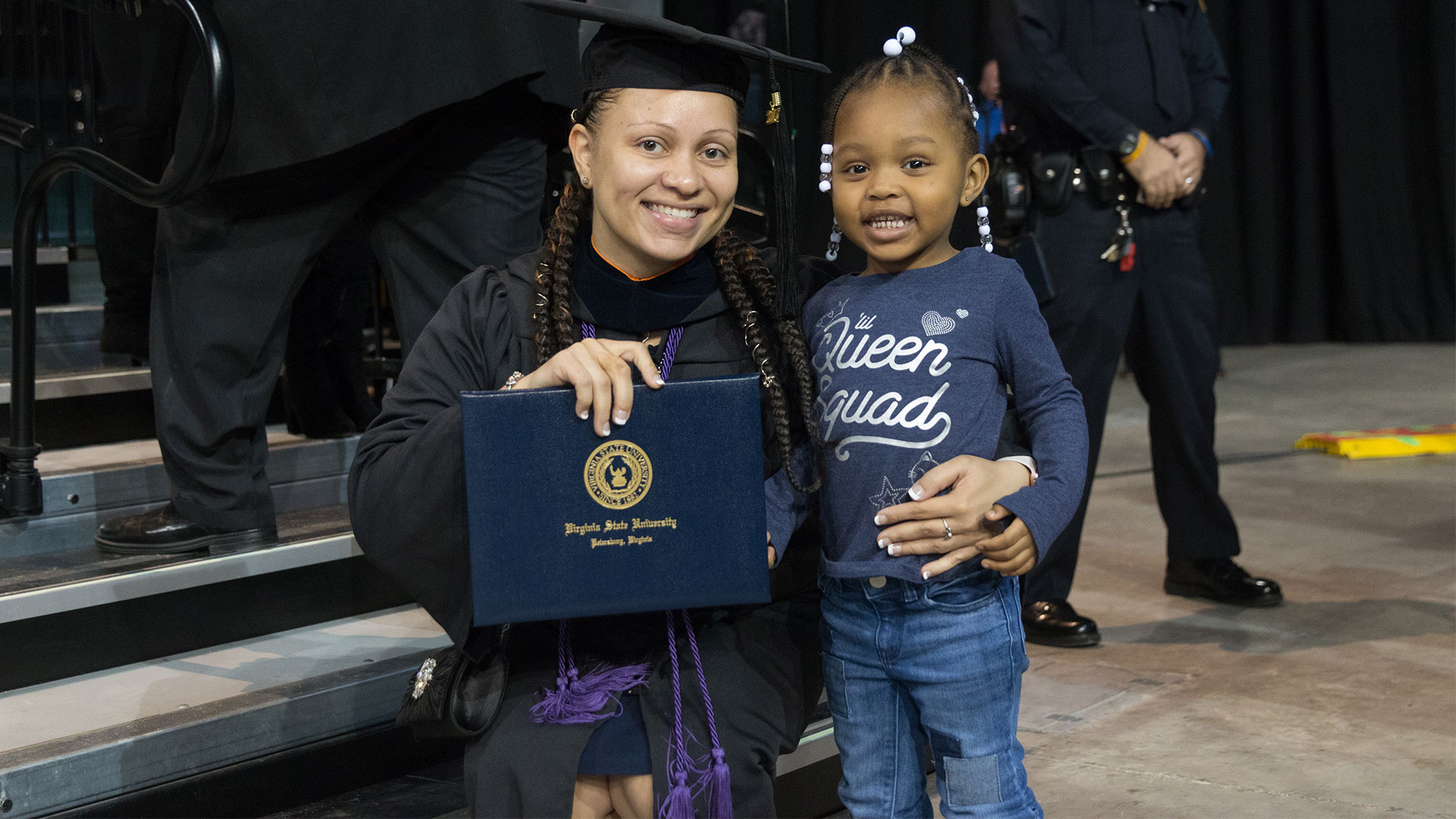 VSU graduate with child