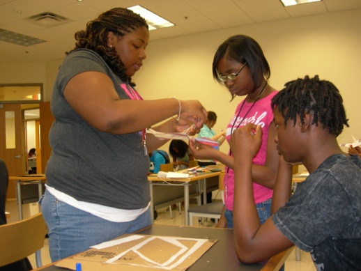 students building balsa flyer 1