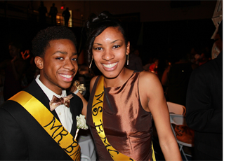 students at banquet